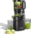 AMZCHEF 250W Automatischer All-In-One Entsafter, 145mm Öffnung und 1,8L Kaltpresse für Gemüse und Obst, Entsafter Slow Juicer Testsieger mit Dreifachfilter – Schwarz