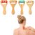 Massageroller aus Holz, 4 Stück Narbenroller, Massagegerät Nacken Schulter Faszienroller mit Griff zur Entspannung von Rücken, Beinen, Händen, Ganzkörpermuskulatur, Cellulite