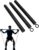 QWORK® Tragbar Widerstandsbänder Stange Pilates Bar für Zuhause und Fitnessstudio – 108 cm – max. Belastung 360kg (abnehmbarer Stock x3)