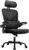 naspaluro Ergonomischer Bürostuhl mit dynamischer Lordosenstütze, Schreibtischstuhl mit 3D-Kopfstütze, klappbaren Armlehnen, atmungsaktivem Netzbezug, 360°-Drehstuhl für das Home Office, Schwarz