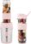 H.Koenig Mini Smoothie Maker Standmixer, Mixer elektrisch, tragbar, kompakt, 570 ml, SMOO12, BPA-frei, leistungsstark 300 W, Smoothie-Mixer 2 tragbare Flaschen, Edelstahlklingen, Pastellrosa