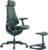 LiberNovo Ergonomischer Bürostuhl mit Fußstütze – verstellbar, adaptive Lordosenstütze, 160° Neigungswinkel, integrierte Wirbelsäulendehnung, Moosgrün, Sitztiefe 48 cm