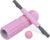 Relaxdays Faszienrolle, 3er-Set, Massagerolle, Faszienstab, Igelball, mittelhart, mit Noppen, Nacken, Rücken, Beine, rosa