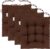 Trintion 4er-Set Sitzkissen mit Bändern – bequeme 40 x 40 cm große Stuhlkissen für Gartenstuhl, Esszimmerstuhl und Balkonmöbel – atmungsaktive Polsterung für drinnen und draußen