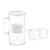 Wessper Wasserfilterkrug Glas 3 L, Set Wasserkrug und 2 Filterkartuschen, kompatibel mit Brita Maxtra, Wasserkaraffe für Trinkwasser mit Ersatzfilter – Weiß