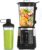 Olvy Standmixer Smoothie Maker 1500 ml Glas To-Go LED Timer 6 Klingen Schwarz