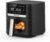 OKYUK Heißluftfritteuse 6L Airfryer XL – 1200W Fritteuse ohne Öl mit Metallinnenraum | Heißluftfritteuse, Heißluftfritteuse, 8 Programme, digitales LED-Display, Timer, benutzerfreundlich, 80–200 °C