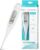Digitales Fieberthermometer, rektales, orales, Achselthermometer, Fieberthermometer für Babys, Kinder, Erwachsene, genaue und schnelle Messwerte, wasserdichte Sonde, Grau