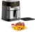 Tefal Easy Fry & Grill Heißluftfritteuse, 2-in-1-Technologie, Heißluftfritteuse und Grill, digitales Display, 4,6 Liter für 6 Portionen, 8 Kochprogramme, energiesparend, kein Öl, Edelstahl, XL-Volumen, EY505D