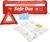 Kombitasche 2-in-1 Auto-Verbandtasche Safe Duo Rot | Verbandsmaterialien Neueste Norm 13164:2022-02 | Euro-Warndreieck | Erste-Hilfe-Set fürs Auto