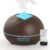 Aromadiffusor 500 ml, Diffusor für ätherische Öle, Aromatherapie-Luftbefeuchter mit Timer für Raum, Yoga, SPA, 14-Farben-LED, Fernbedienung, dunkle Holzmaserung