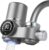 HOTUT Wasserfilter für Wasserhahn, Edelstahl-Leitungswasserfilter, Wasserfilter Trinkwasser mit Blaulicht, Trinkwasserfilter zur Entfernung von Chlor, Schwermetallen und schlechtem Geschmack
