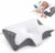 Nackenkissen Ergonomisches orthopädisches Kissen gegen Nackenschmerzen Grau Nackenstützkissen Schlafkissen Memory Foam Kissen Seitenschläfer Rückenschläfer (Grau)
