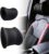 Ergonomische Kopfstütze und Lendenkissen, Memory Foam Lendenwirbelstütze Auto, Ergonomisches Lendenkissen Auto, Lendenkissen Auto, für Bürostühle Autositze (Schwarz)