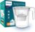 Philips Wasserfilterkanne + 4 Anti-Kalk + Ersatzfilterkartuschen. Elektronischer Timer mit schnellem Durchfluss reduziert die Wasserhärte um bis zu 50 Prozent, 2,6 l
