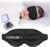 Schlafmaske mit 3D-Polsterung, 100 % dunkel, für Seitenschläfer, mit Silikon-Ohrstöpsel, Augenmaske weich für Flugzeug, Black Eclipse, Schlafmaske mit verstellbarem Gummiband für Erwachsene und Kinder