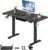 SANODESK höhenverstellbarer Schreibtisch 110 x 54 cm – kompakter Stehschreibtisch mit praktischem Zubehör, ideal für kleine Räume, leise und sicher mit Antikollisionsschutz – Schwarz