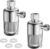 Wasserfilter Dusche 2 Stück 1/2 Zoll Duschwasserfilter Wiederverwendbarer Kalkfilter Duschkalkfilter mit 40 μm Edelstahlfilterelement Antikalkfilter für Warmwasserbereiter, Toiletten, Waschmaschinen