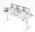 Klicelor Höhenverstellbarer elektrischer Schreibtisch, 160 x 80 cm Sitz-Steh-Bürotisch, Computertisch mit Memory-Funktion, Stehpult, Gaming-Tisch mit vierteiliger Tischplatte, Weiß