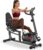 5-in-1-Heimtrainer mit 16 Magnetwiderständen und 150 kg Tragkraft, Liege-Heimtrainer-Ergometer mit Rückenlehne und LCD-Display, Herzfrequenzgriffen, Fitnessfahrräder