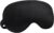 Audamp Schlafmaske, Augenmaske, Nachtmaske, verstellbares Band, hautfreundlich, Seide, ultraweiche Schlafmaske, 1 Stück (schwarz)