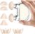 Massagepistole Mini Dual Head – Tragbares Nackenmassagegerät mit 9 mm Tiefengewebemassage, 3 Silikonaufsätzen, 3 Intensitätsstufen, Leise Mini Massage Gun (Silber)