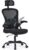 Farini Höhenverstellbarer ergonomischer Stuhl, Schreibtischstuhl, Bürostuhl, bequem mit Kopfstütze, Heimbürostuhl, Computerstühle, Chefsessel mit Armlehne, 150 kg, PC-Stuhl mit Rollen