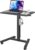 BONTEC Stehpult, 65 x 45 cm, höhenverstellbarer Schreibtisch/mobiler Stehtisch mit 4 Rollen, Steh-Sitzschreibtisch mit Rollen, Überbetttisch für Wohnzimmer, max. 15 kg, schwarz