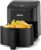 DEIME Heißluftfritteuse, 2,5 l, klein, digital, Airfryer, platzsparend, kompakt zum Backen, Aufwärmen, Braten für schnelle und einfache Mahlzeiten, Mini, kompakt und leise (schwarz)
