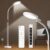 Tageslichtlampe Stehleuchte 10.000 Lux, UV-freie Sonnenlichtlampe mit Touchpanel & Fernbedienung, 5 Farbtemperaturen, 5 Helligkeitsstufen, höhenverstellbar mit flexiblem Schwanenhals