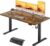 JUMMICO Höhenverstellbarer elektrischer Schreibtisch, 160 x 70 cm, mit USB-Ladeanschluss, höhenverstellbar, ergonomischer Stehsitztisch, braun