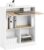 SoBuy FWT104-WN Schreibtisch mit klappbarer Arbeitsfläche, kompakter Computer- und Arbeitstisch, platzsparender Tisch für Heimbüro und Büro, Weiß und Natur, 70 x 57 x 85 cm