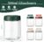 Set mit 4 Overnight-Oats-Gläsern mit Löffel und Deckel – 500-ml-Meal-Prep-Boxen aus Glas – Müslibecher zum Mitnehmen und Einmachgläser mit Schraubdeckel für Marmelade – Einmachgläser-Glasbehälter zum Einmachen und Einlegen