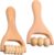 2er-Pack Massageroller aus Holz, ergonomischer Massageroller mit Griff, Faszienrolle klein, Körper-Gesichtsroller für Beine, Hände und Gesichtsmassagegerät
