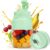 Frischsaft-Mixer-Flasche, Smoothie-Maker to Go, 1200 ml Flaschenmixer mit 38 Klingen, tragbarer Mixer mit auslaufsicherem Deckel für Reisen, Büro, Fitnessstudio, Camping (grün)