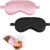 2er-Pack Seidenschlafmaske, Damen-Augenmaske zum Schlafen, weiche Seidenschlafmaske, Augenmaske mit verstellbarem Riemen, lichtblockierende Schlafmaske, Satin-Augenbinde, Nachtschlafmaske für Männer und Frauen