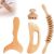 Faszienrolle Holz-Massagerolle mit Griff, Lymphdrainage Cellulite-Massagegerät, 4 Stück Maderotherapie-Holz für Rücken, Nacken, Beine & Lymphdrainage, Massagerolle zur Muskelentspannung