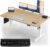 Devoko Höhenverstellbarer Schreibtisch mit 2 Motoren, 25 mm einteilige Tischplatte, 160 x 80 cm, mobiler elektrischer Computertisch mit Kabelmanagement, Eiche, perfekte Ergonomie für Ihr Büro