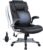 COLAMY Bürostuhl mit hoher Rückenlehne, ergonomischer Computer-Schreibtischstuhl, Lederstuhl mit gepolsterten klappbaren Armlehnen, verstellbarer Neigungsverschluss, Drehstuhl für Erwachsene, Schwarz