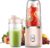 Tragbarer Mixer 400 ml, Mixer Smoothie Maker to Go mit Digitalanzeige & 6-Blatt, Mini Elektrischer Saftpresse, USB Wiederaufladbar, 1200 mAh Akku für Saft Marmelade Shake, Familien Camping Sportarten