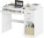 Mondeer Schreibtisch mit 2 Schubladen, 105 x 48 cm, Computertisch mit Tastaturablage, Bürotisch modern für Büro, Heimbüro, Arbeitszimmer, Schlafzimmer, Weiß