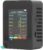 lyrlody Luftqualitätsmonitor zur Überwachung der Luftqualität, Luftqualitätsmessgerät mit LCD-Hintergrundbeleuchtung und CO₂-TVOC-HCHO-PM2,5-PM10-Messung für die Prüfung der Luftqualität in Innenräumen (schwarz)