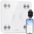 INSMART Digitale Personenwaage mit Bluetooth, Körperanalysewaage, Körperfettwaage für BMI, Gewicht, Pulsschlag, Wasser, Protein, Körperfett und Muskelmasse, 180 kg/400 lbs (weiß)