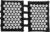 Akupressurmatte für Füße und Rücken, 2 x 33 cm Akupunkturmatte schwarz mit 110 ABS-Spitzen und Tragetasche, Akupressurmatte für Zuhause, Büro und Reisen