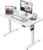 JUMMICO Elektrisch höhenverstellbarer Schreibtisch – Stehsitztisch mit Memory-Funktion & kompletter Tischplatte, Computertisch für Büro & Zuhause, 80 x 53 cm, Weiß