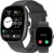 Smartwatch Damen Herren mit Telefonfunktion, 1,85 Zoll Smartwatch mit SpO2/Herzfrequenz/Schlafmonitor/Schrittzähler 100+ Sportmodi, IP68 wasserdichte Fitnessuhr Whatsapp Notify für Android iOS Handy