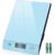 Digitale Küchenwaage, 10 kg, Glas, elektronische Haushaltswaage zum Backen, Tara-Funktion, Touch-Taste, 1 g Genauigkeit, blau