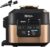 Ninja Speedi Multicooker, 5,7 l, 10-in-1-Multicooker, Airfryer-Heißluftfritteuse, Schongarer, langsames Kochen, Grillen, Backen, Schwarz und Kupfer ON400EUCP