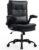 Ergonomischer Bürostuhl (Testsieger), Schreibtischstuhl, kratzfestes Leder & hohe Rückenlehne, höhenverstellbar & Wippfunktion, Chefsessel 150 kg, Drehstuhl mit Rollen, PC-Stuhl, Schwarz