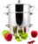 Grafner 8,5 Liter Dampfentsafter aus Edelstahl, Durchmesser 26 cm, mit Ablasshahn und Glasdeckel, geeignet für Induktionsherde, ideal für Saft und Gelee, Obsttopf, Entsafter, Obstpresse, Obstgemüse